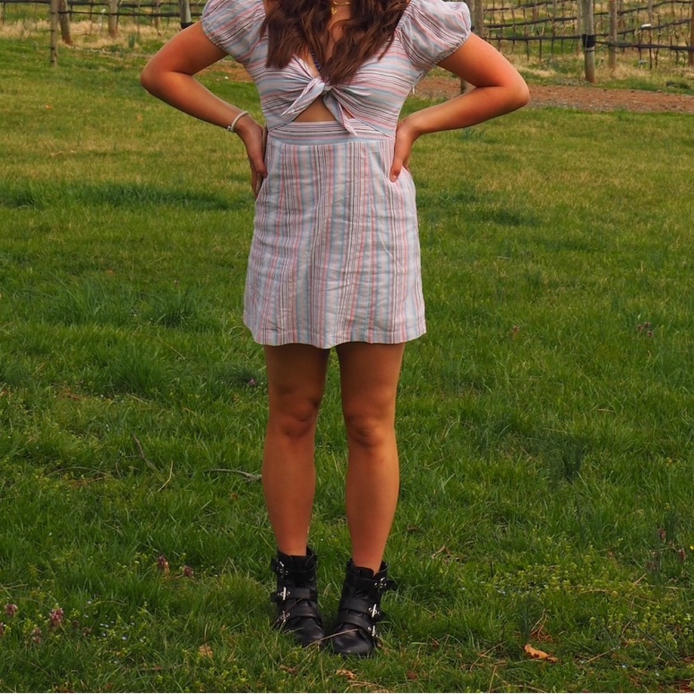 Summer front tie dress
